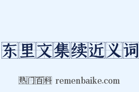 东里文集续近义词是什么意思的图片
